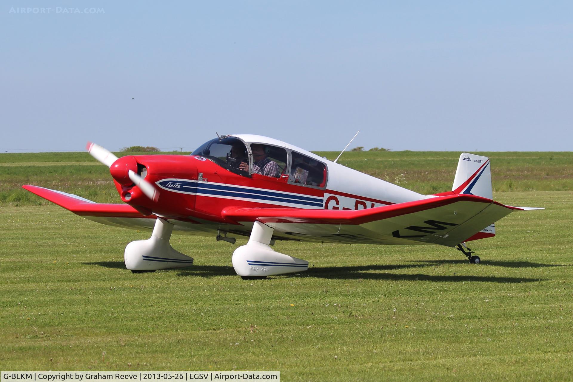 G-BLKM, 1963 CEA Jodel DR-1051 Sicile C/N 519, About to depart from Old Buckenham.