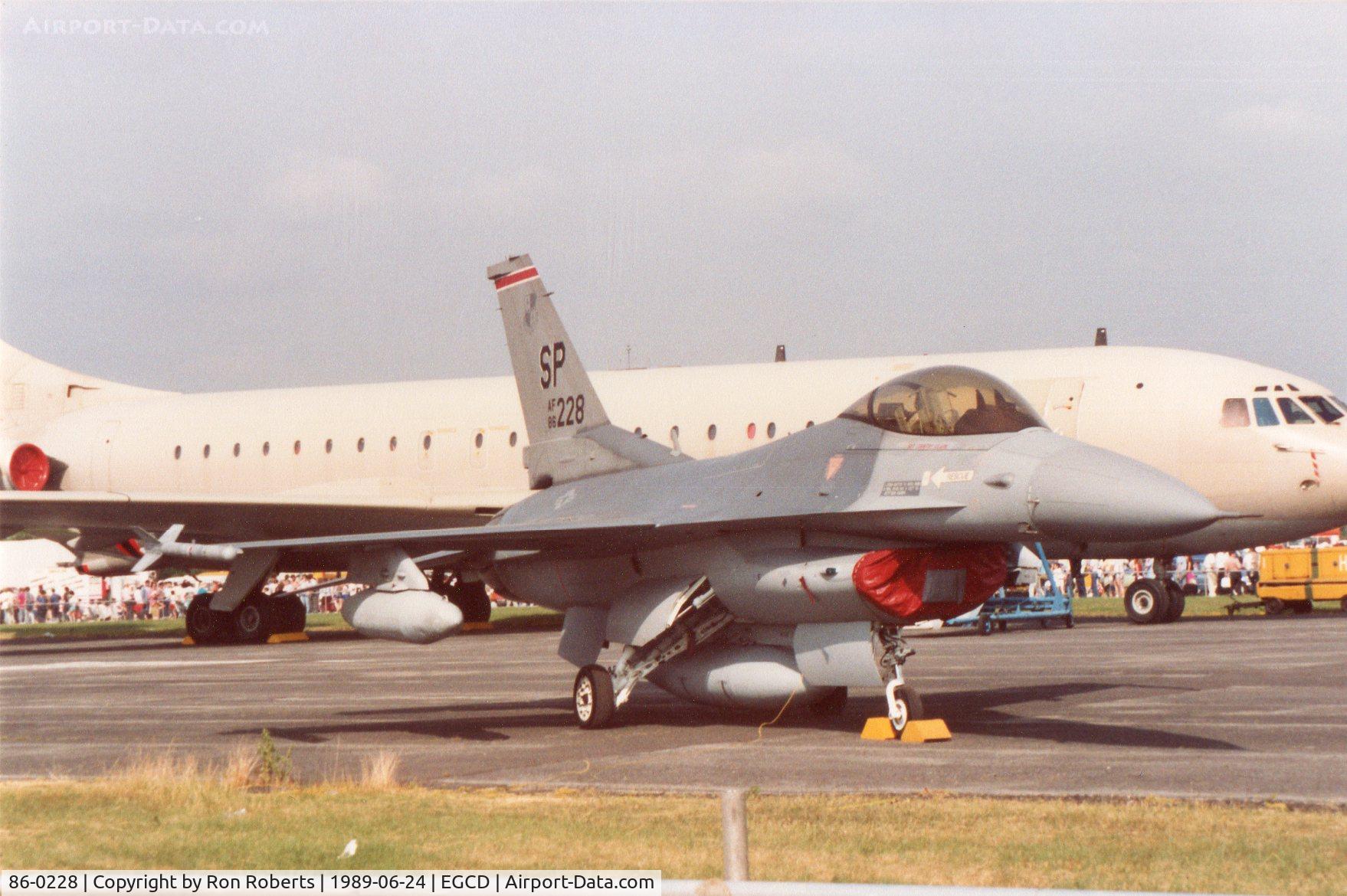 86-0228, 1986 General Dynamics F-16C Fighting Falcon C/N 5C-334, Woodford Airshow