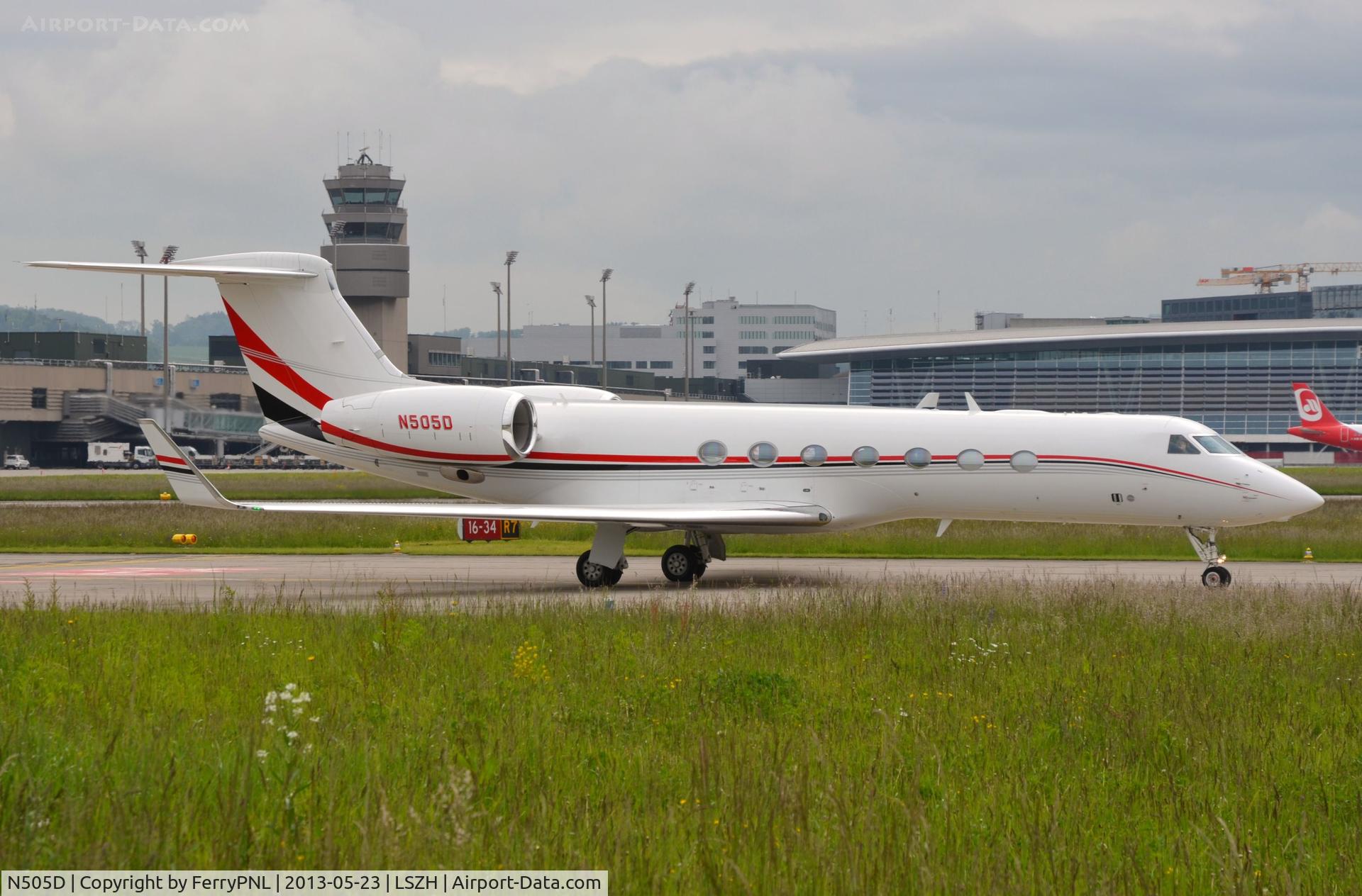 N505D, Gulfstream Aerospace GV-SP (G550) C/N 5323, Warbler G550 arriving in ZRH