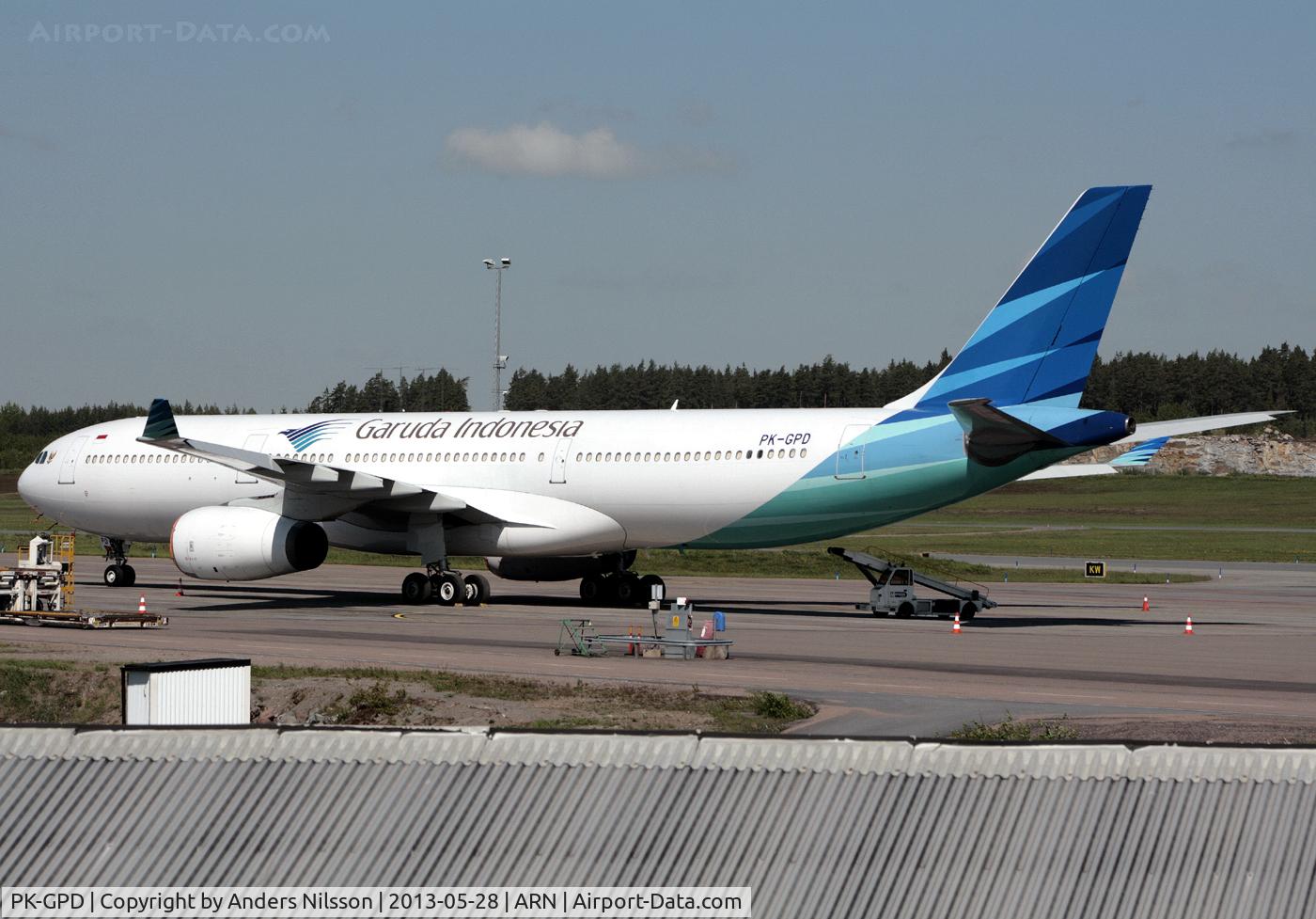 PK-GPD, 1997 Airbus A330-341 C/N 144, Parked at ramp K during state visit by the president of Indonesia.