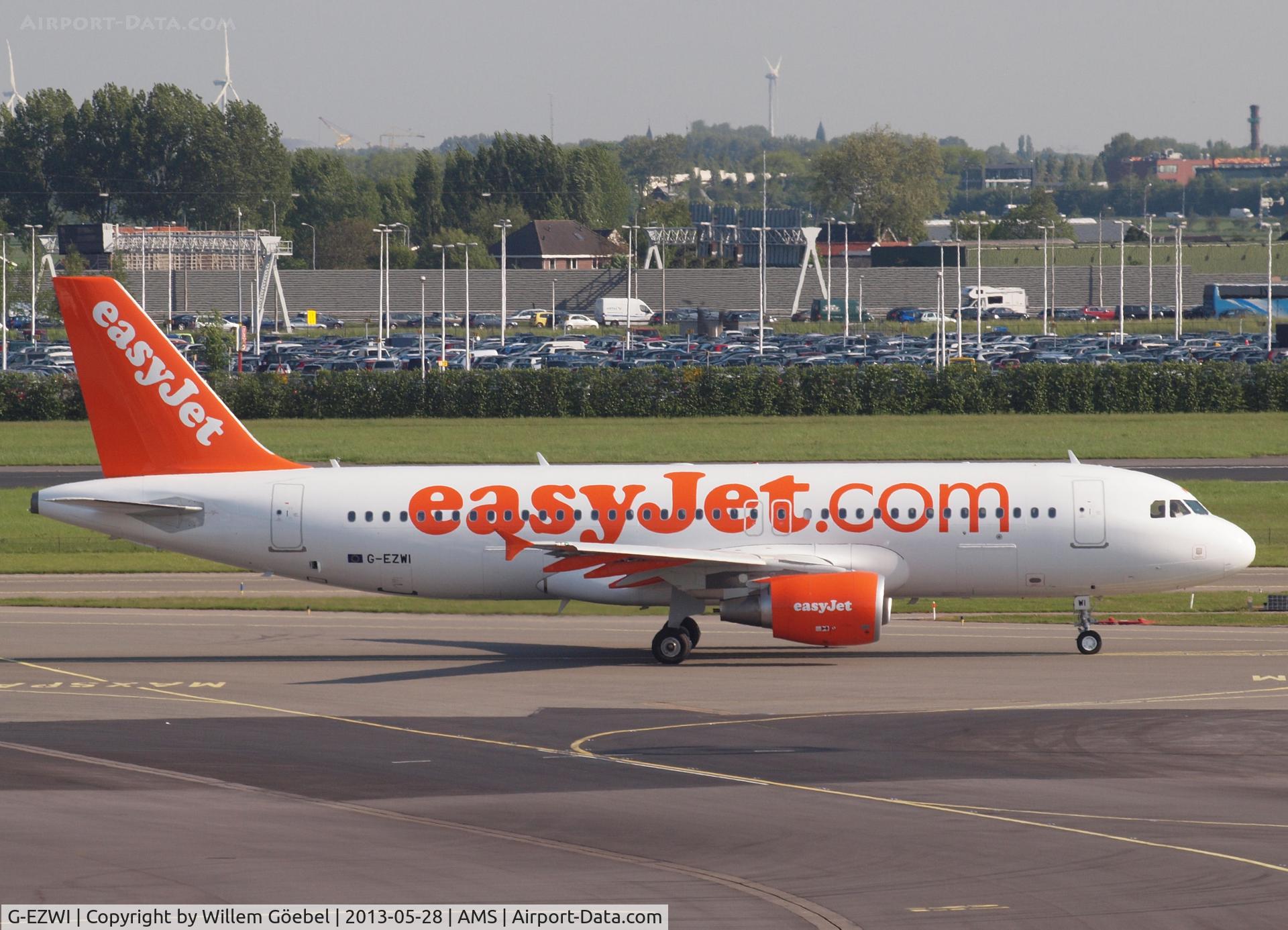 G-EZWI, 2013 Airbus A320-214 C/N 5592, Taxi to runway L18 of Schiphol Airport