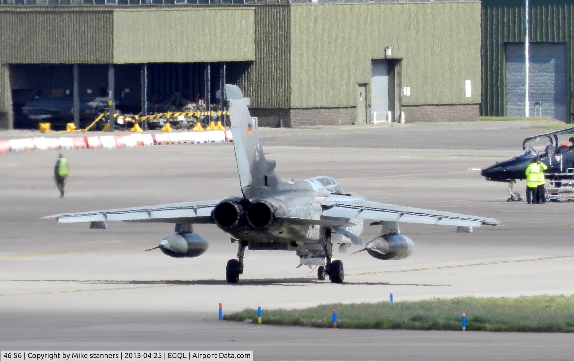 46 56, Panavia Tornado ECR C/N 903/GS289/4356, Tornado ECR 46+56 From AG-51,But in the markings of JBG-32 ,Taxi's to the runway after a fuel stop  
carrying 2x 330gal tanks,1x AGM-88 HARM