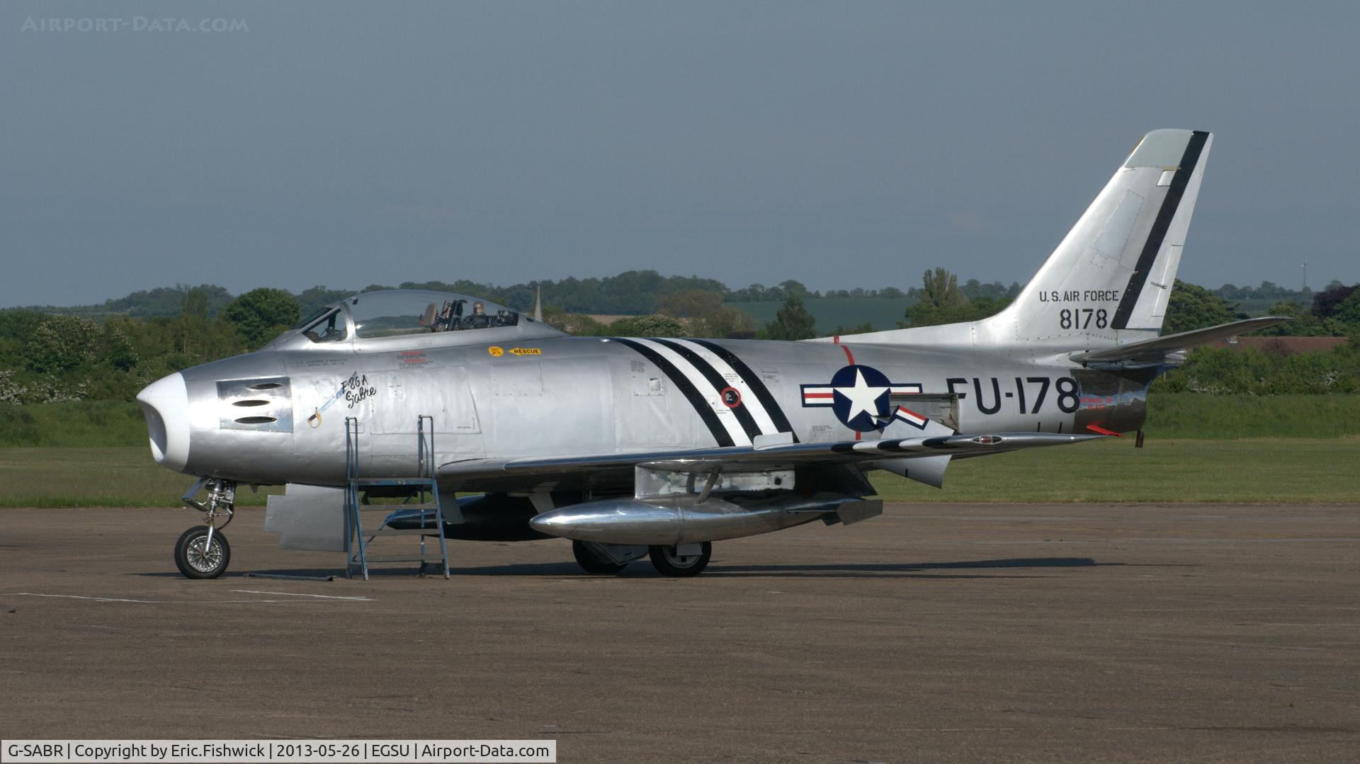 G-SABR, 1948 North American F-86A Sabre C/N 151-083 (151-43547), 1. G-SABR makes a very welcome return at the IWM Spring Airshow, May 2013.