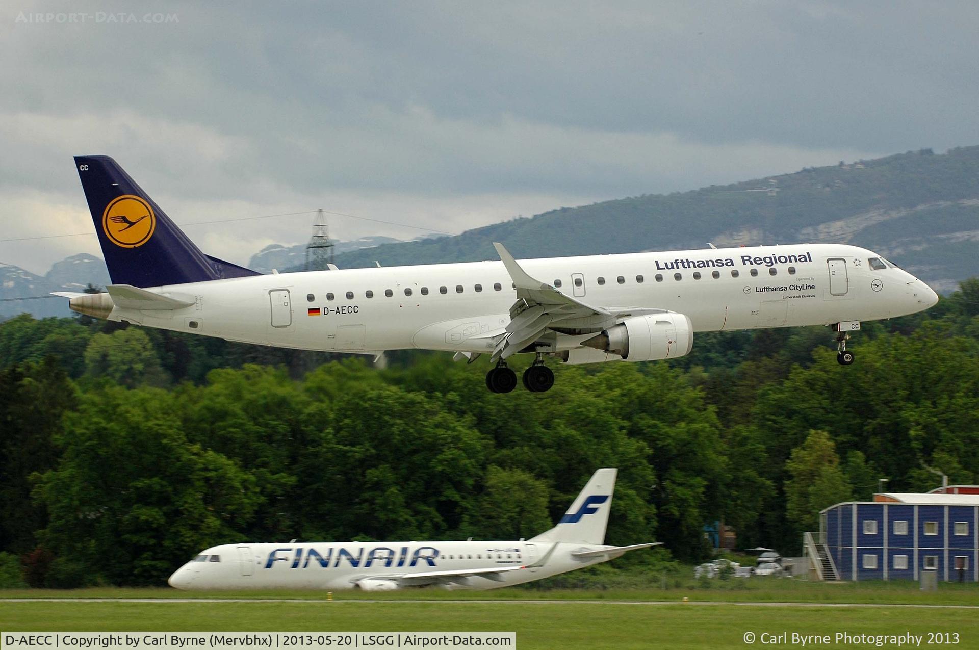 D-AECC, 2009 Embraer 190LR (ERJ-190-100LR) C/N 19000333, Taken from the park at the 05 threshold.