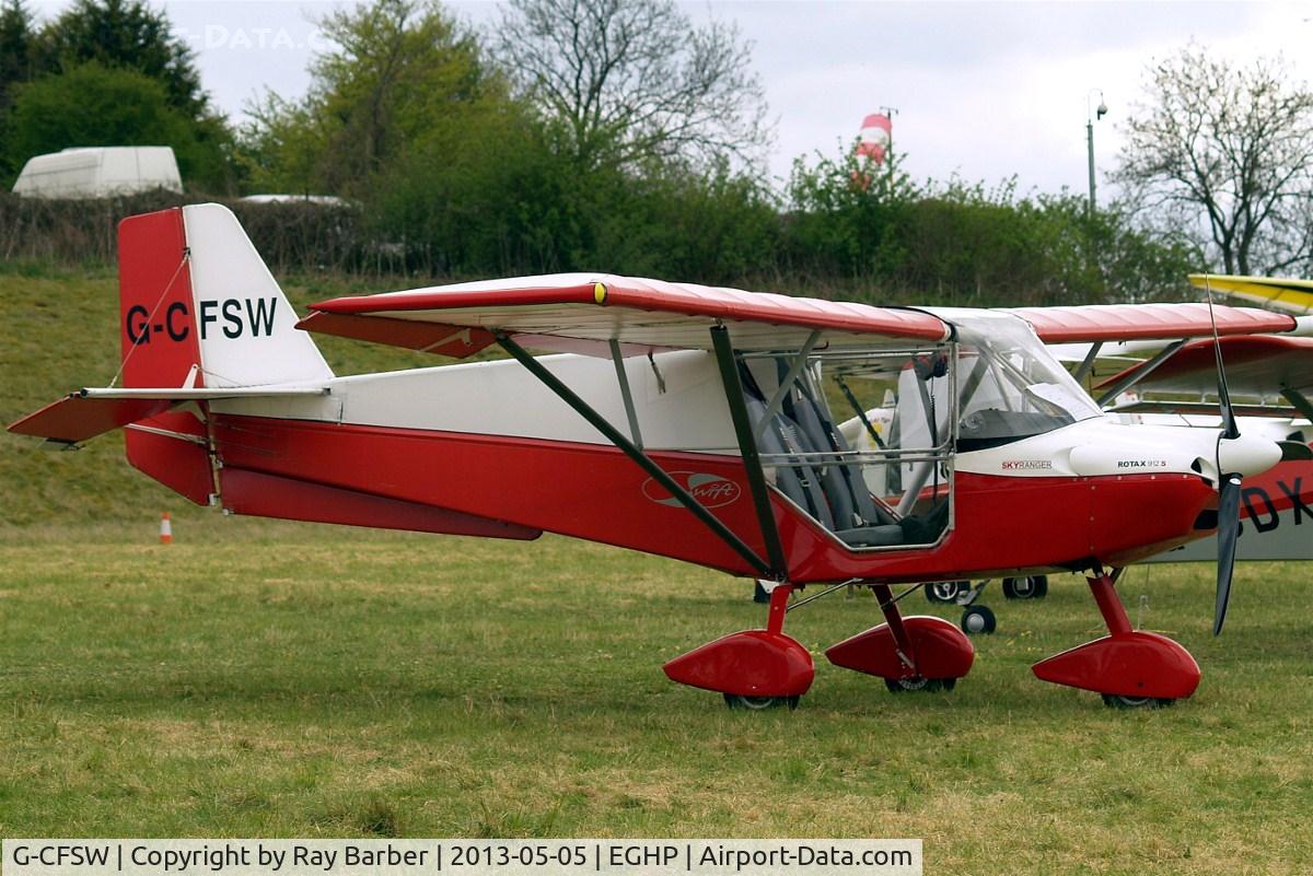 G-CFSW, 2008 Skyranger Swift 912S(1) C/N BMAA/HB/587, Best Off Skyranger Swift 912S(1) [BMAA/HB/587] Popham~G 05/05/2013