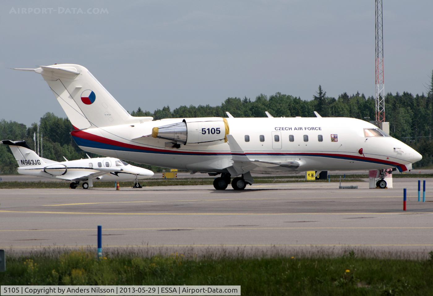 5105, 1999 Bombardier Challenger 601-3A (CL-600-2B16) C/N 5105, Parked at ramp M.