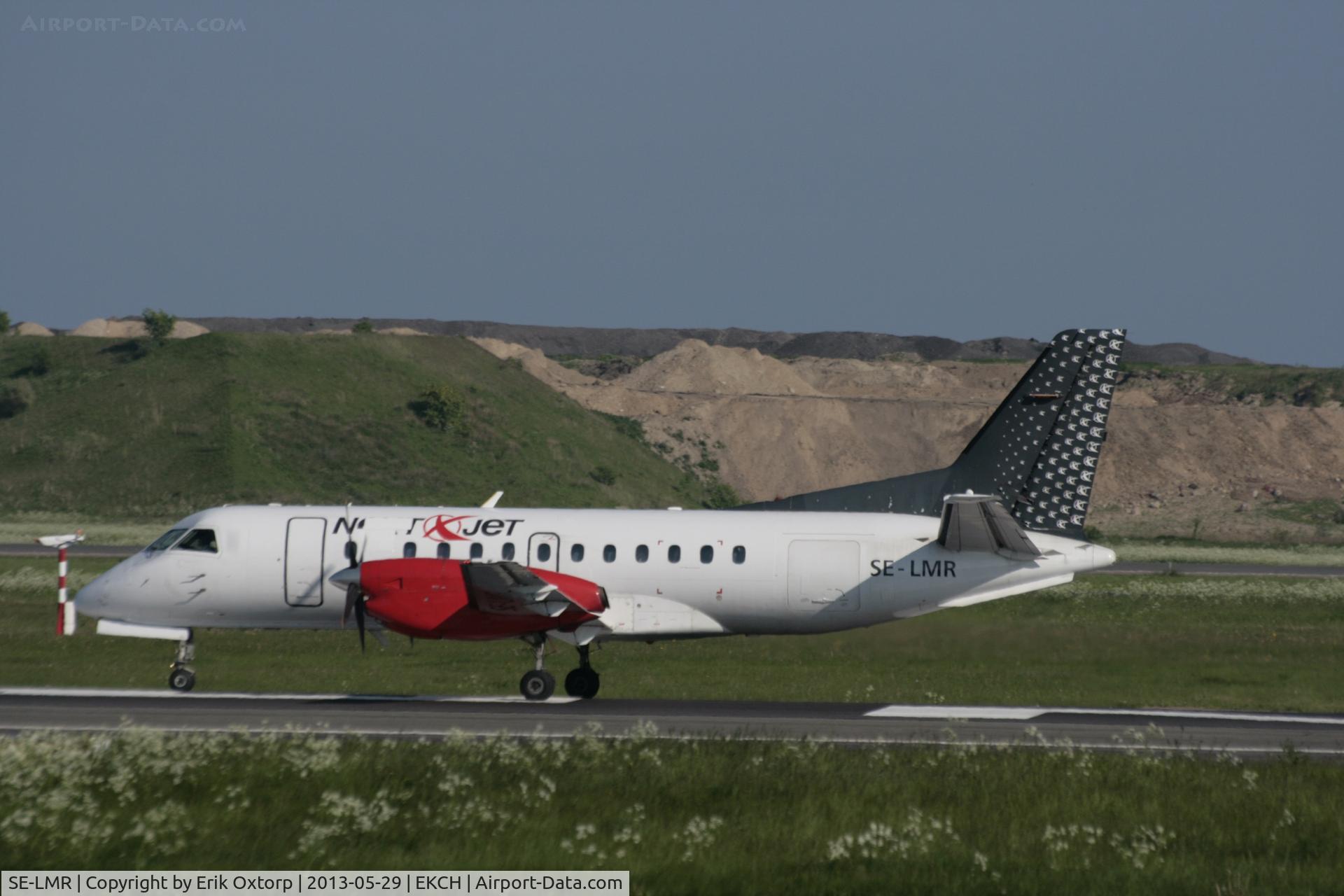 SE-LMR, 1989 Saab 340A C/N 340A-141, SE-LMR has just arrived on rw 04R