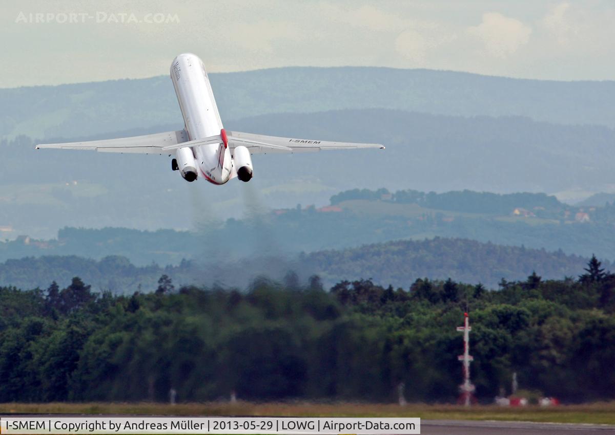 I-SMEM, 1984 McDonnell Douglas MD-82 (DC-9-82) C/N 49248, Takeoff ....