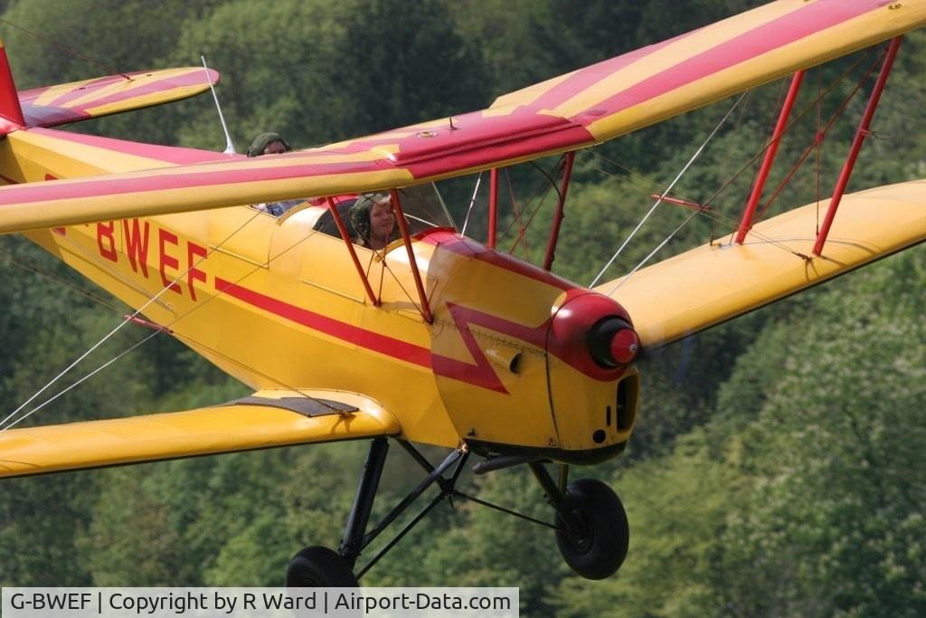 G-BWEF, 1946 Stampe-Vertongen SV-4C C/N 208, BWEF airborne out of Redhill