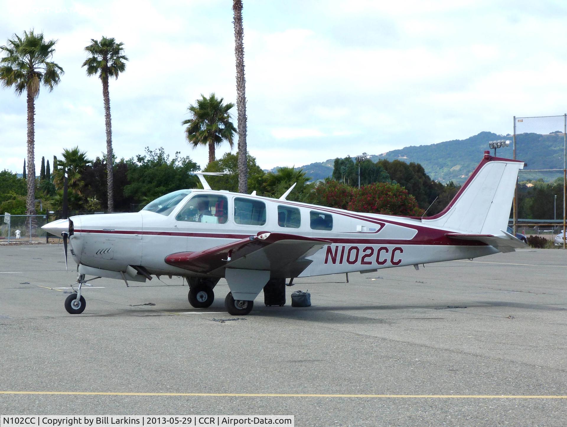 N102CC, 1972 Beech A36 Bonanza 36 C/N E-383, Visitor again