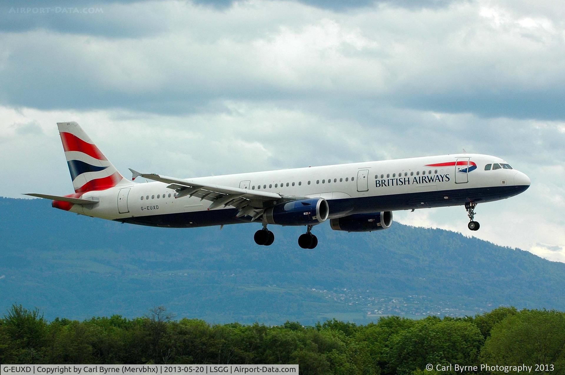G-EUXD, 2004 Airbus A321-231 C/N 2320, Taken from the park at the 05 threshold.