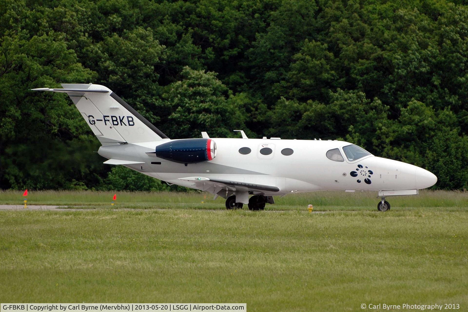 G-FBKB, 2008 Cessna 510 Citation Mustang Citation Mustang C/N 510-0126, Taken from the park at the 05 threshold.
