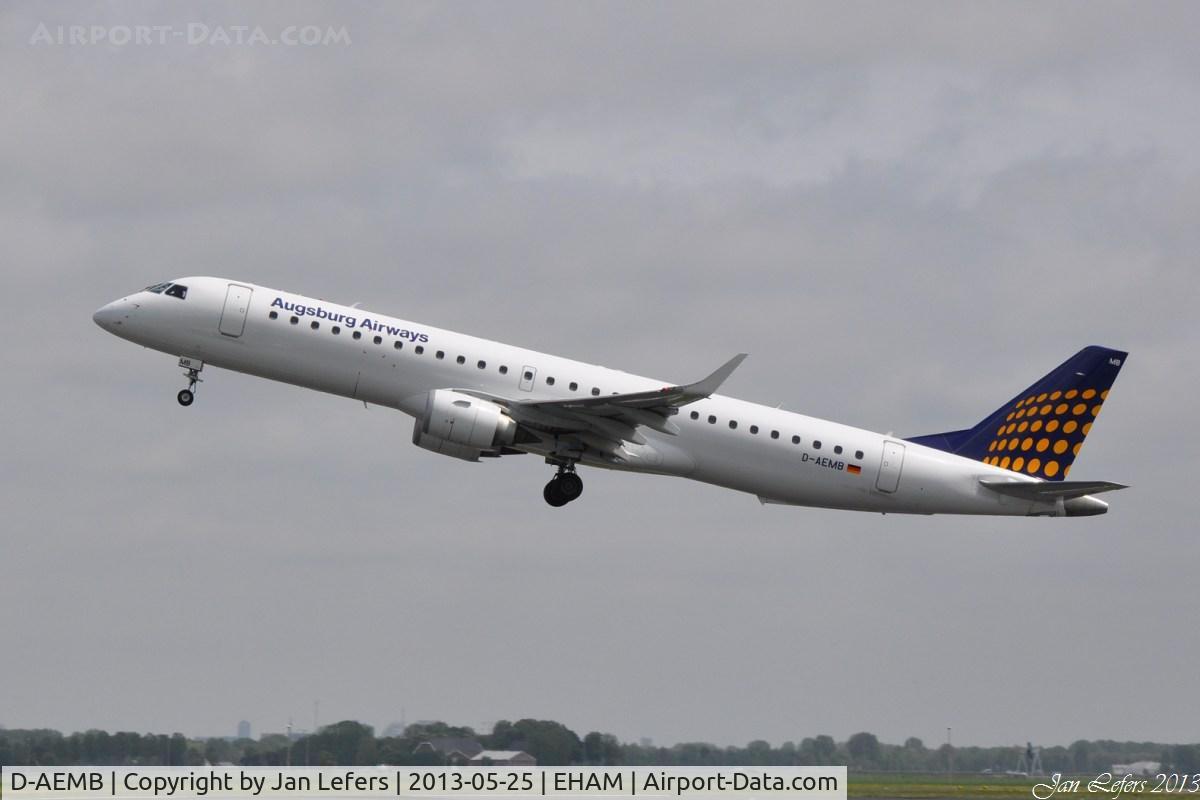 D-AEMB, 2009 Embraer 195LR (ERJ-190-200LR) C/N 19000297, Augsburg Airways