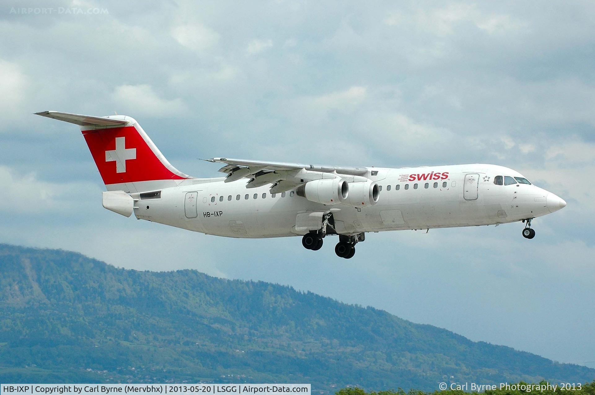 HB-IXP, 1996 British Aerospace Avro 146-RJ100 C/N E3283, Taken from the park at the 05 threshold.