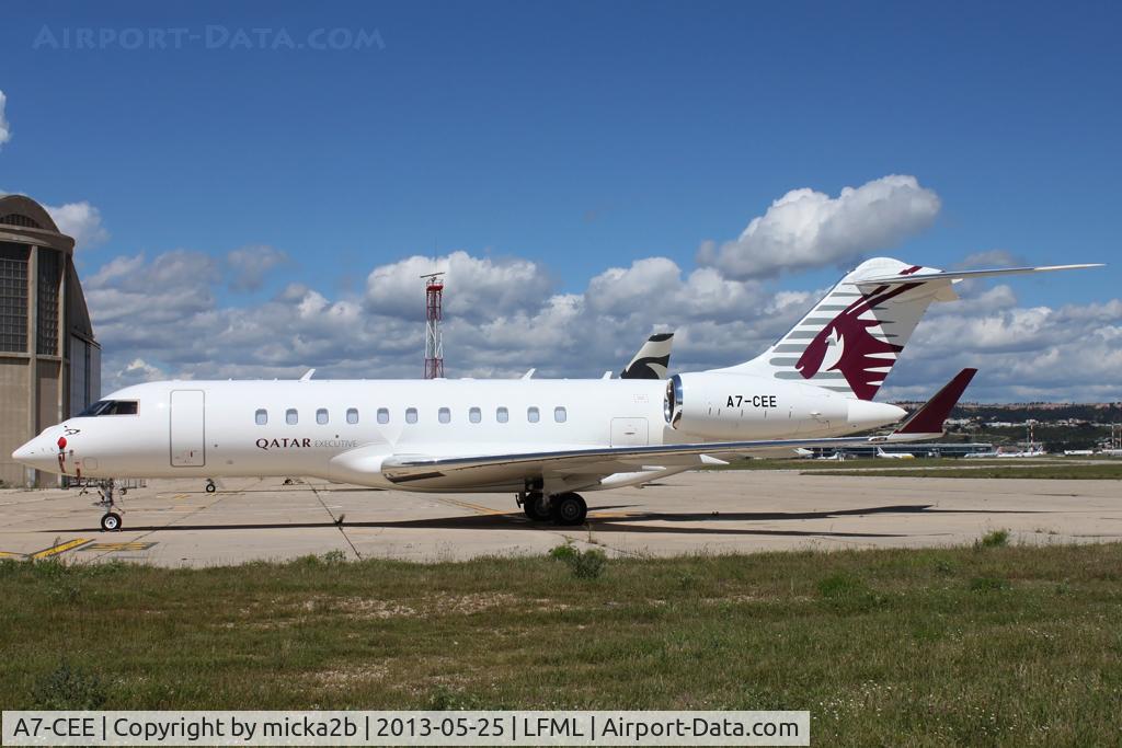 A7-CEE, 2010 Bombardier BD-700-1A11 Global 5000 C/N 9421, Parked