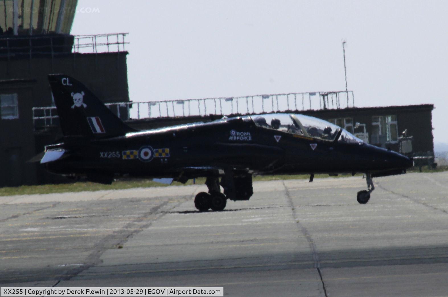 XX255, 1978 Hawker Siddeley Hawk T.1A C/N 091/312091/0573, Hawk T1A from 100 Sqn RAF Leeming seen prior to parking at VAS RAF Valley.