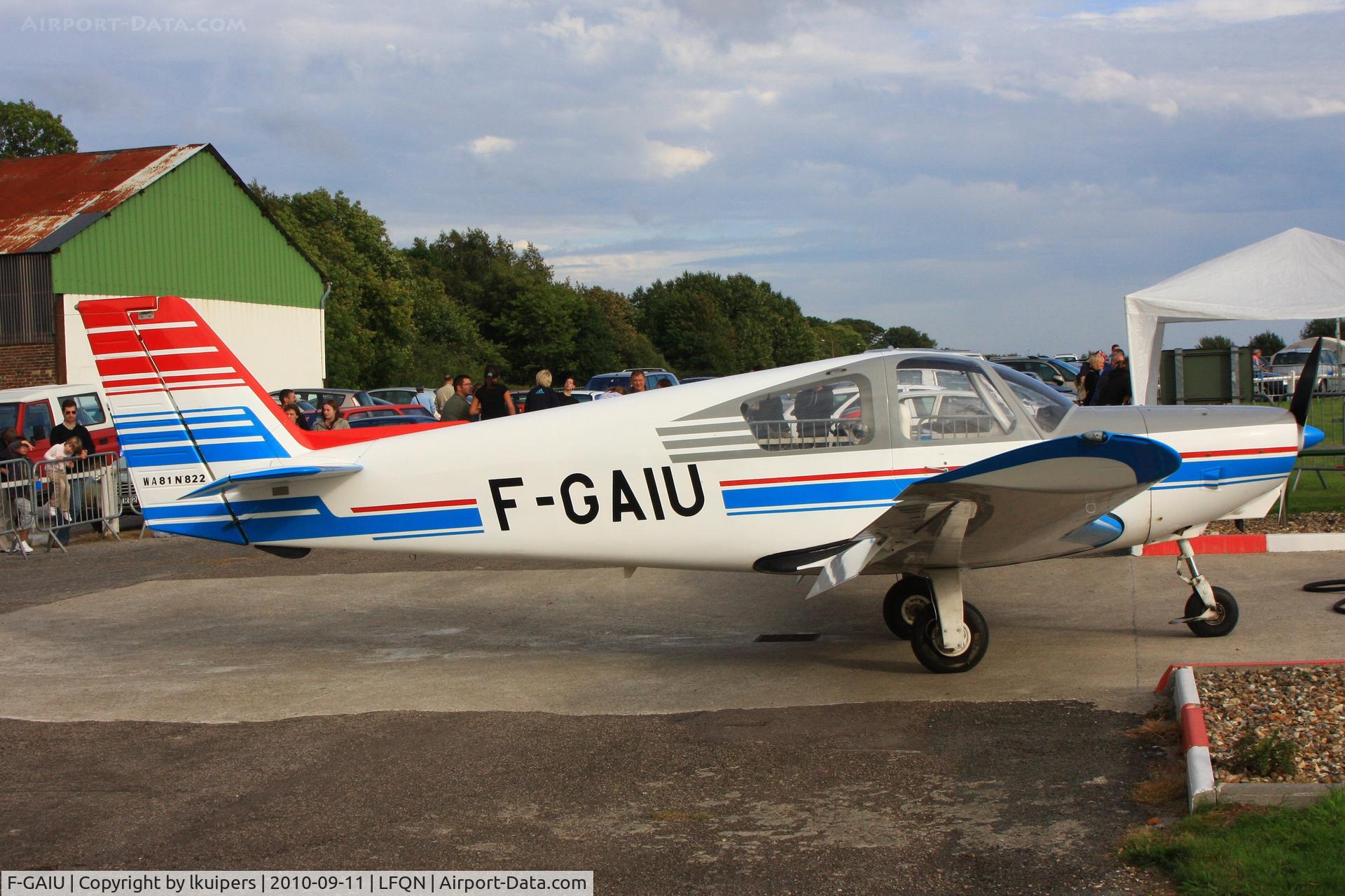 F-GAIU, Wassmer WA-81 Piranha C/N 822, This Wassmer was at the 2010 Jodel Fly-in on St Omer Airport
