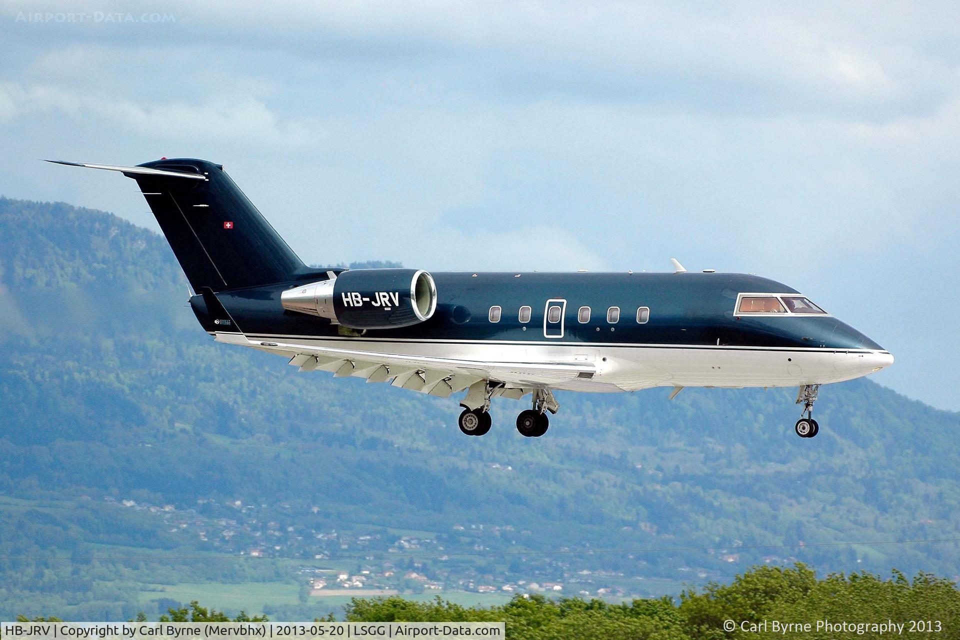 HB-JRV, 1988 Canadair Challenger 601-3A (CL-600-2B16) C/N 5035, Taken from the park at the 05 threshold.