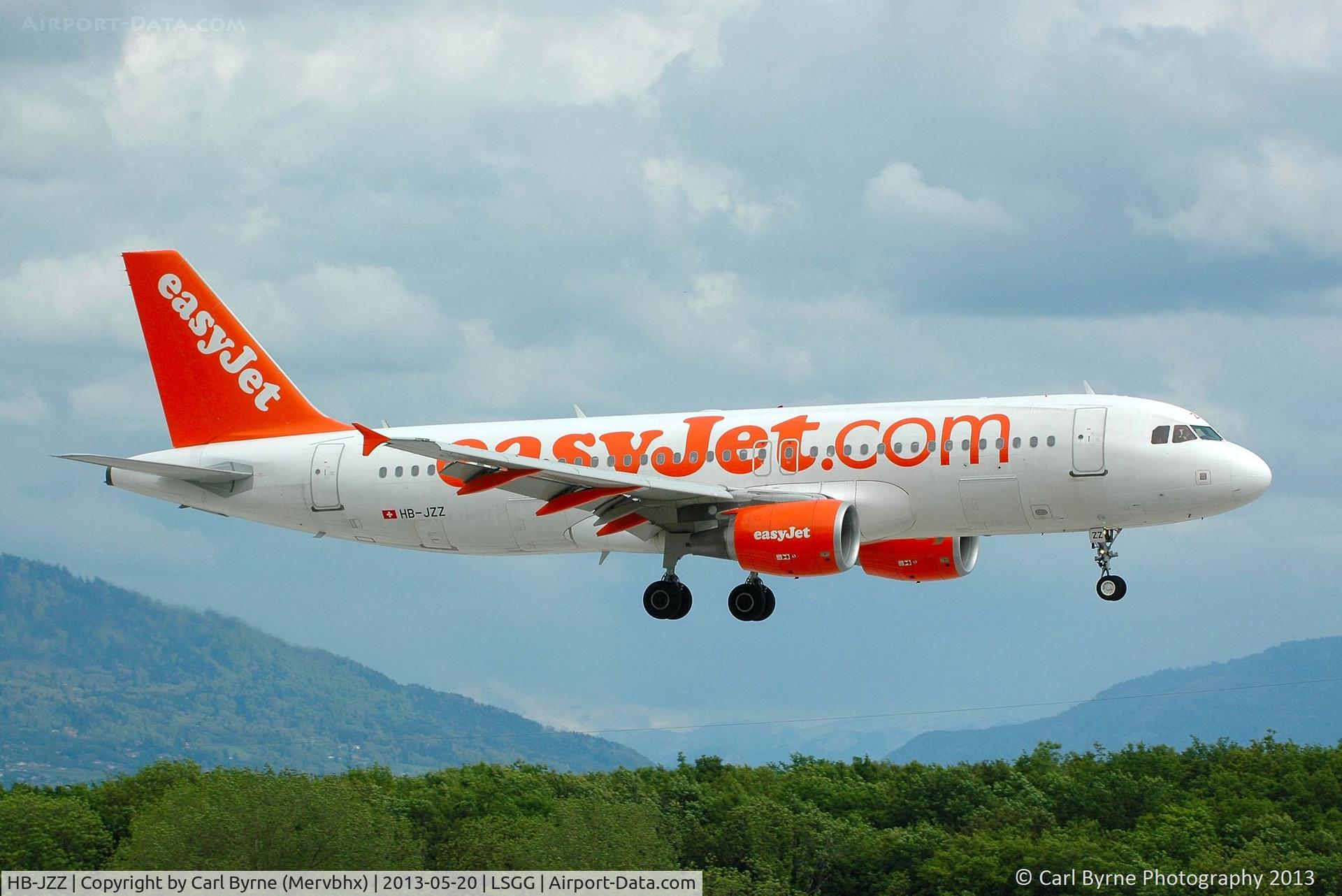 HB-JZZ, 2010 Airbus A320-214 C/N 4233, Taken from the park at the 05 threshold.