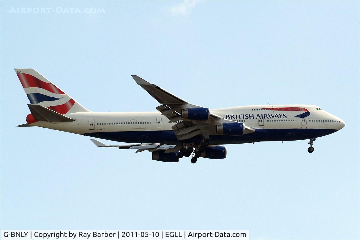 G-BNLY, 1993 Boeing 747-436 C/N 27090, Boeing 747-436 [27090] (British Airways) Home~G 10/05/2011