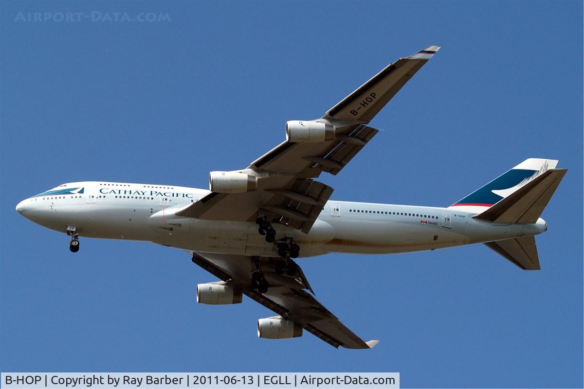 B-HOP, 1989 Boeing 747-467 C/N 23815, Boeing 747-467 [23815] (Cathay Pacific Airways) Home~G 13/06/2011