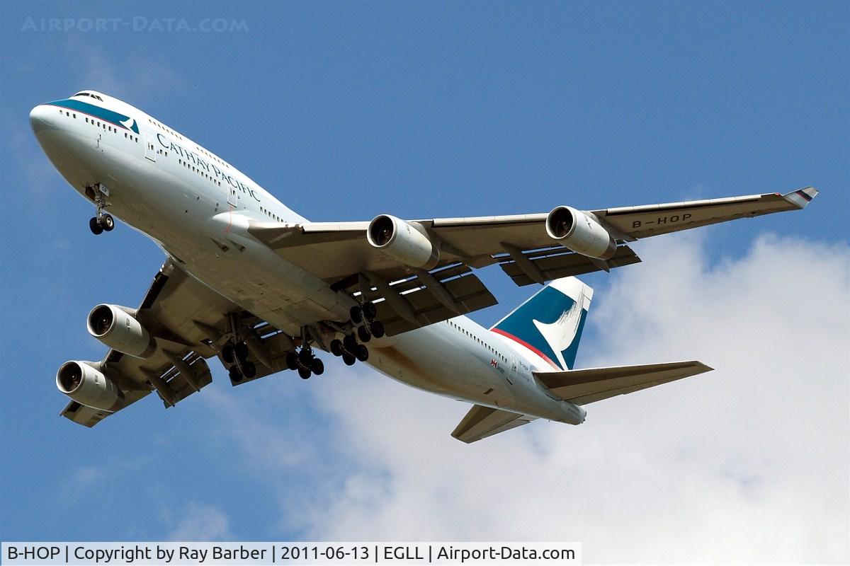 B-HOP, 1989 Boeing 747-467 C/N 23815, Boeing 747-467 [23815] (Cathay Pacific Airways) Home~G 13/06/2011