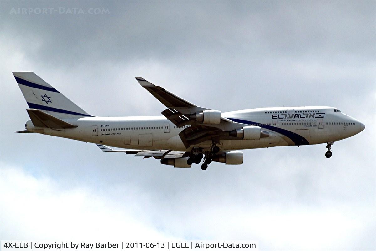 4X-ELB, 1994 Boeing 747-458 C/N 26056, Boeing 747-458 [26056] (El Al-Israel Airlines) Home~G 13/06/2011. On approach 27L.