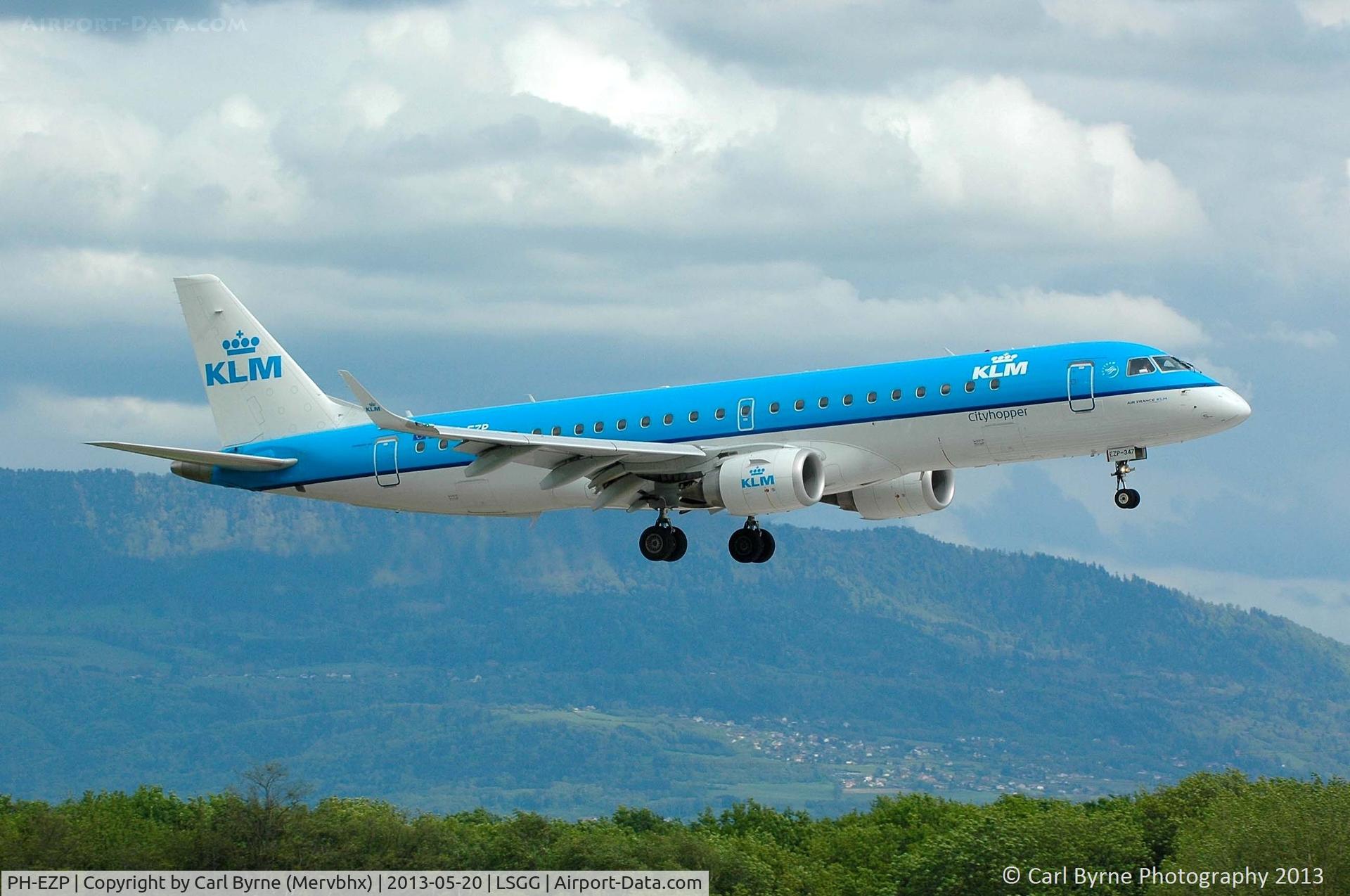 PH-EZP, 2010 Embraer 190LR (ERJ-190-100LR) C/N 19000347, Taken from the park at the 05 threshold.