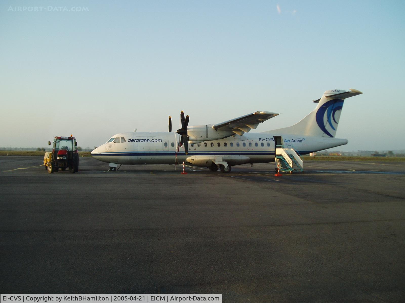 EI-CVS, 1986 ATR 42-300 C/N 033, About to fly Galway to Manchester. This aircraft is now SX-BPA, with Pantheon Airways