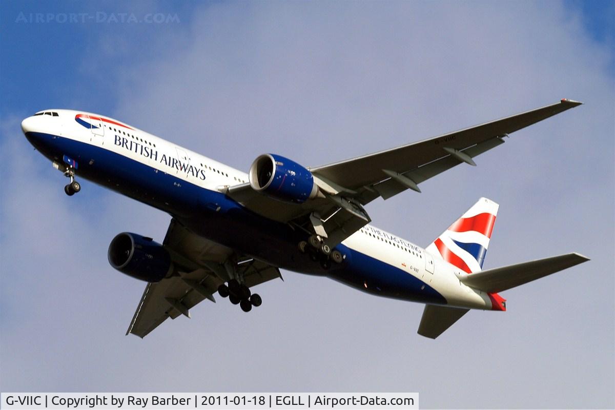 G-VIIC, 1997 Boeing 777-236 C/N 27485, Boeing 777-236ER [27485] (British Airways) Home~G 18/01/2011. Wearing 