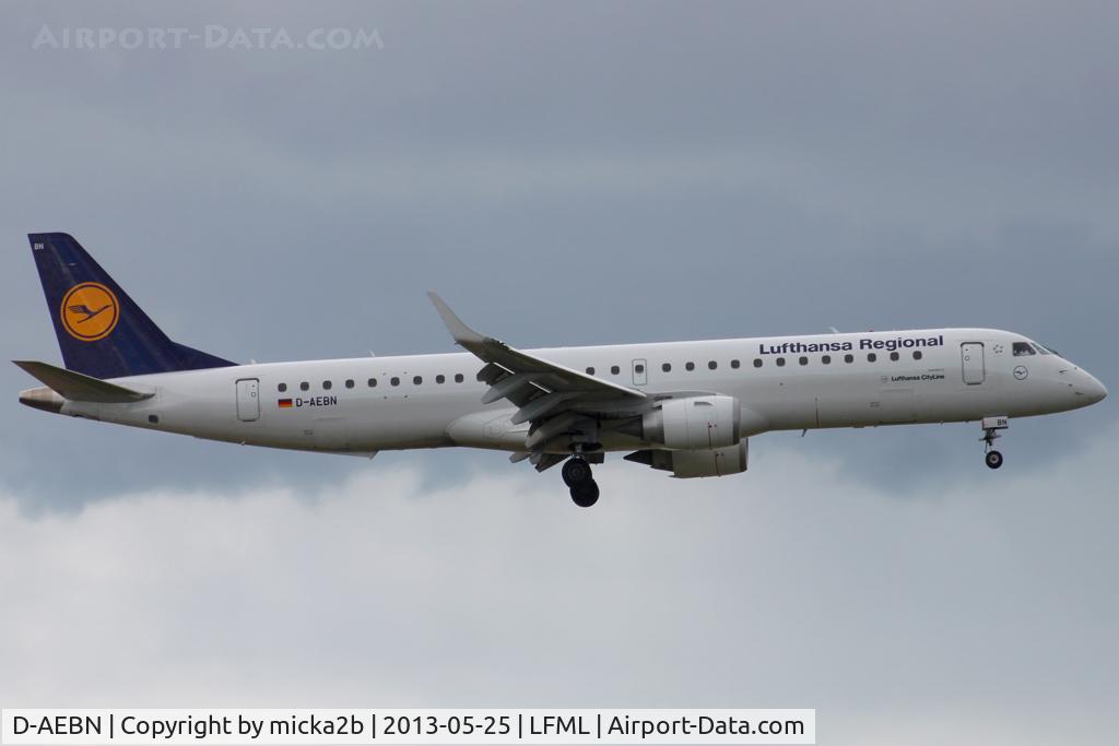 D-AEBN, 2012 Embraer 195LR (ERJ-190-200LR) C/N 19000532, Landing
