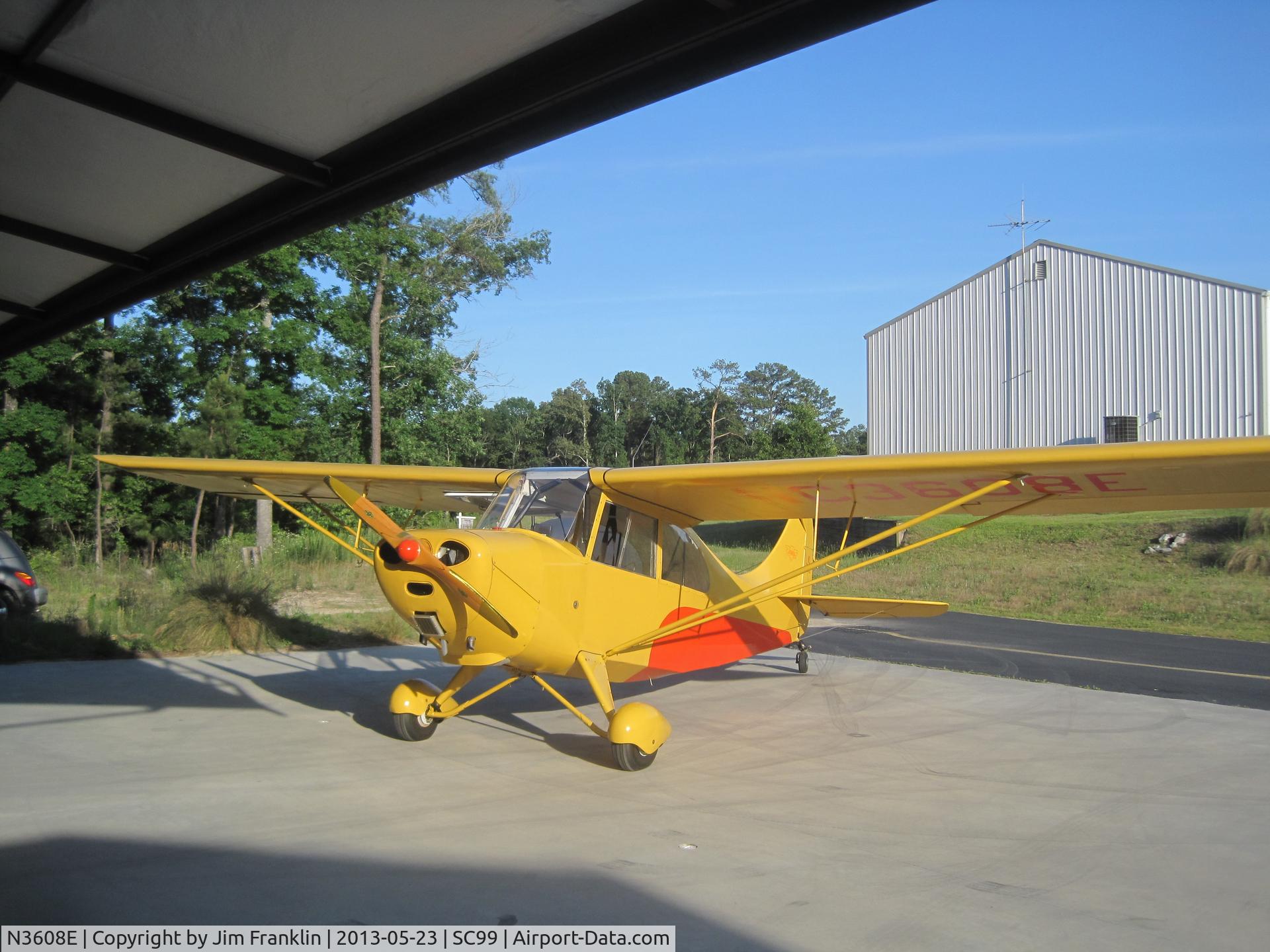 N3608E, 1947 Aeronca 7AC Champion C/N 7AC-6941, Champ parked at SC99, Whiteplians, SC