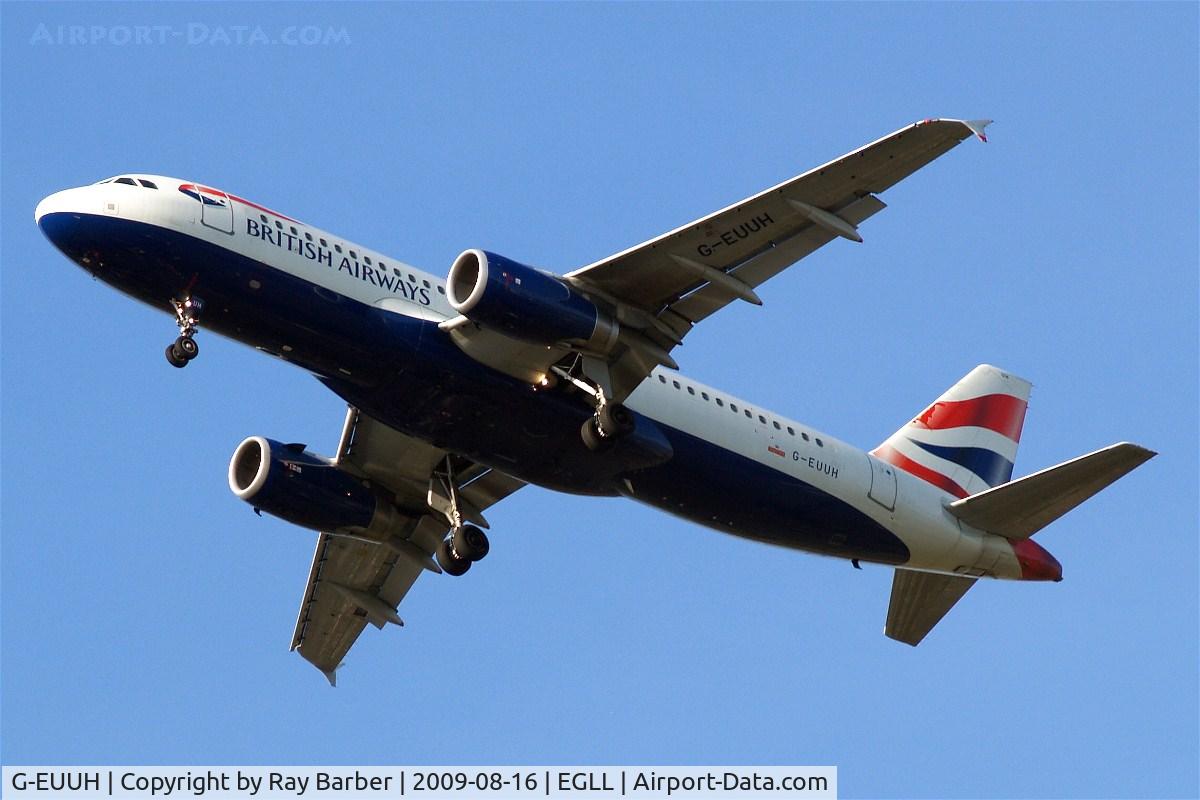 G-EUUH, 2002 Airbus A320-232 C/N 1665, Airbus A320-232 [1665] (British Airways) Home~G 16/08/2009