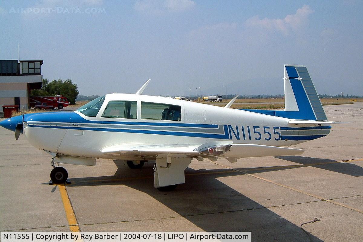 N11555, 1981 Mooney M20J 201 C/N 24-1249, Mooney M.20J Model 201 [24-1249] Brescia-Montichiari~I 18/07/2004
