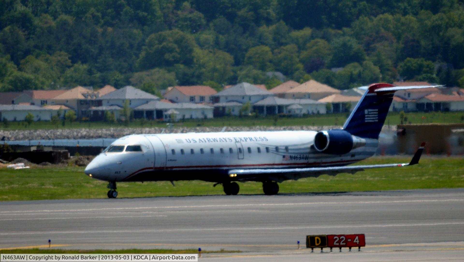 N463AW, 2003 Bombardier CRJ-200LR (CL-600-2B19) C/N 7878, Takeoff DCA