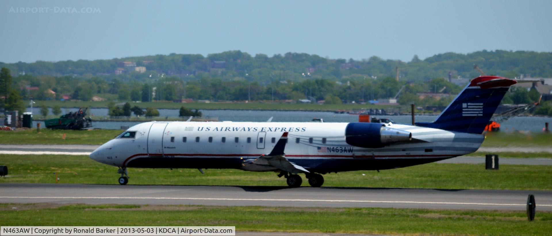 N463AW, 2003 Bombardier CRJ-200LR (CL-600-2B19) C/N 7878, Takeoff DCA