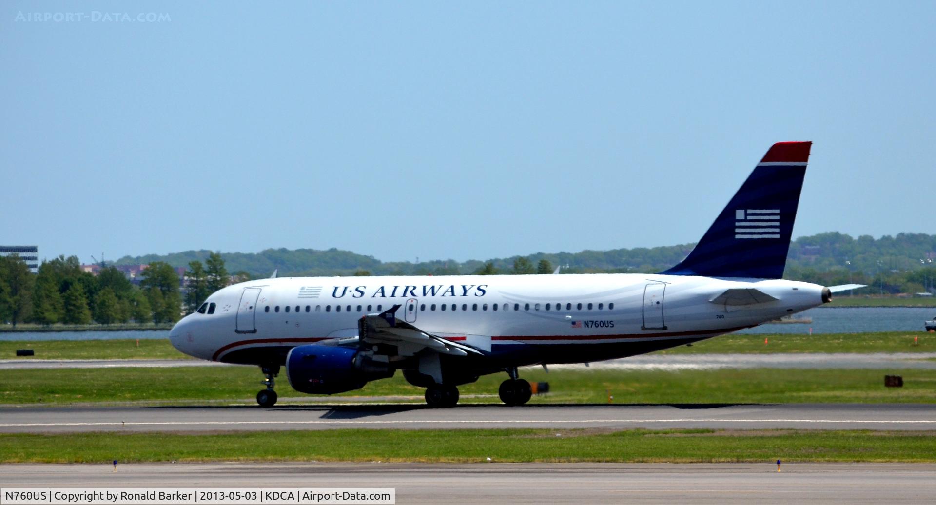 N760US, 2000 Airbus A319-112 C/N 1354, Takeoff DCA