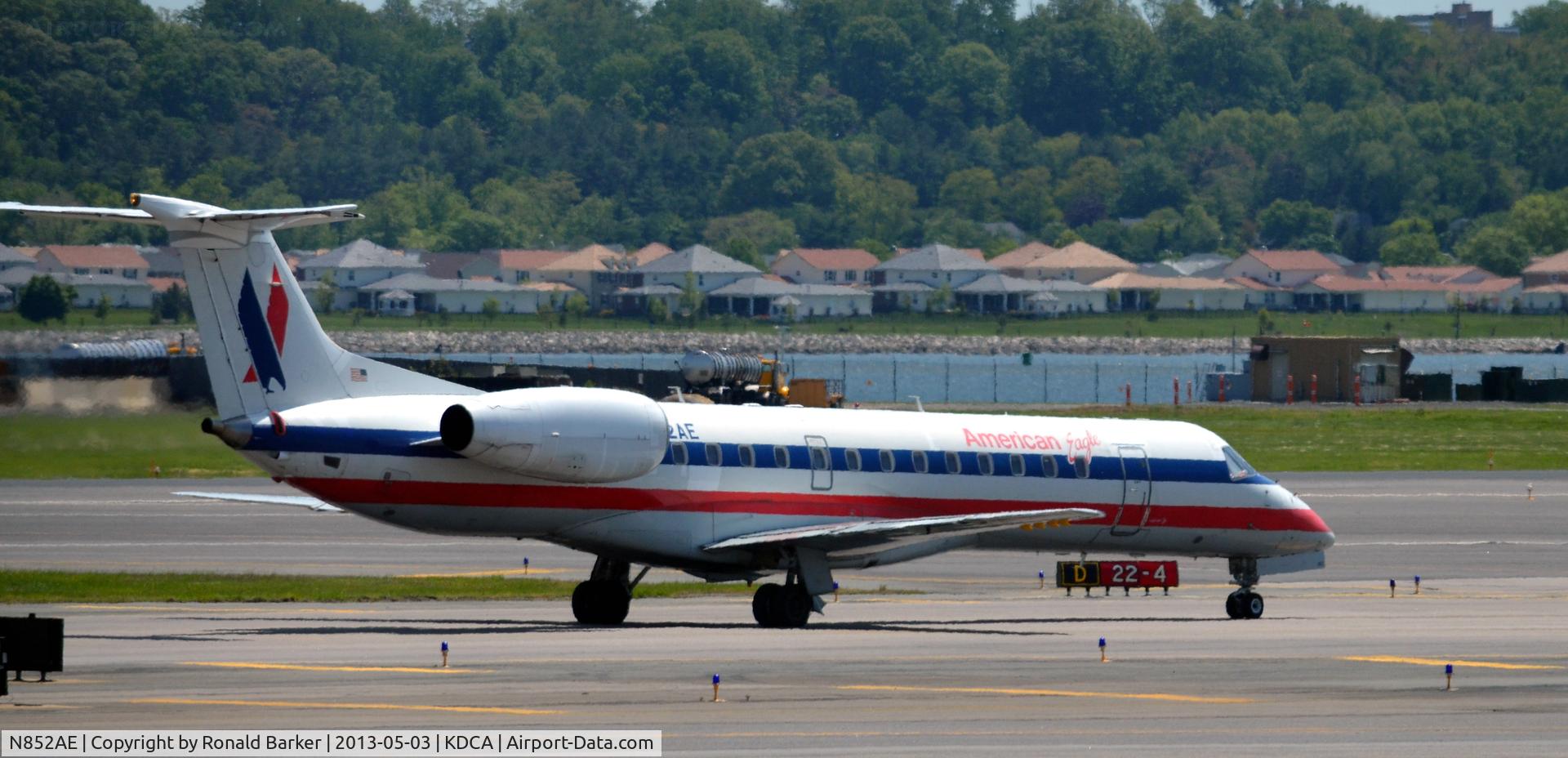 N852AE, 2003 Embraer ERJ-140LR (EMB-135KL) C/N 145736, Taxi DCA