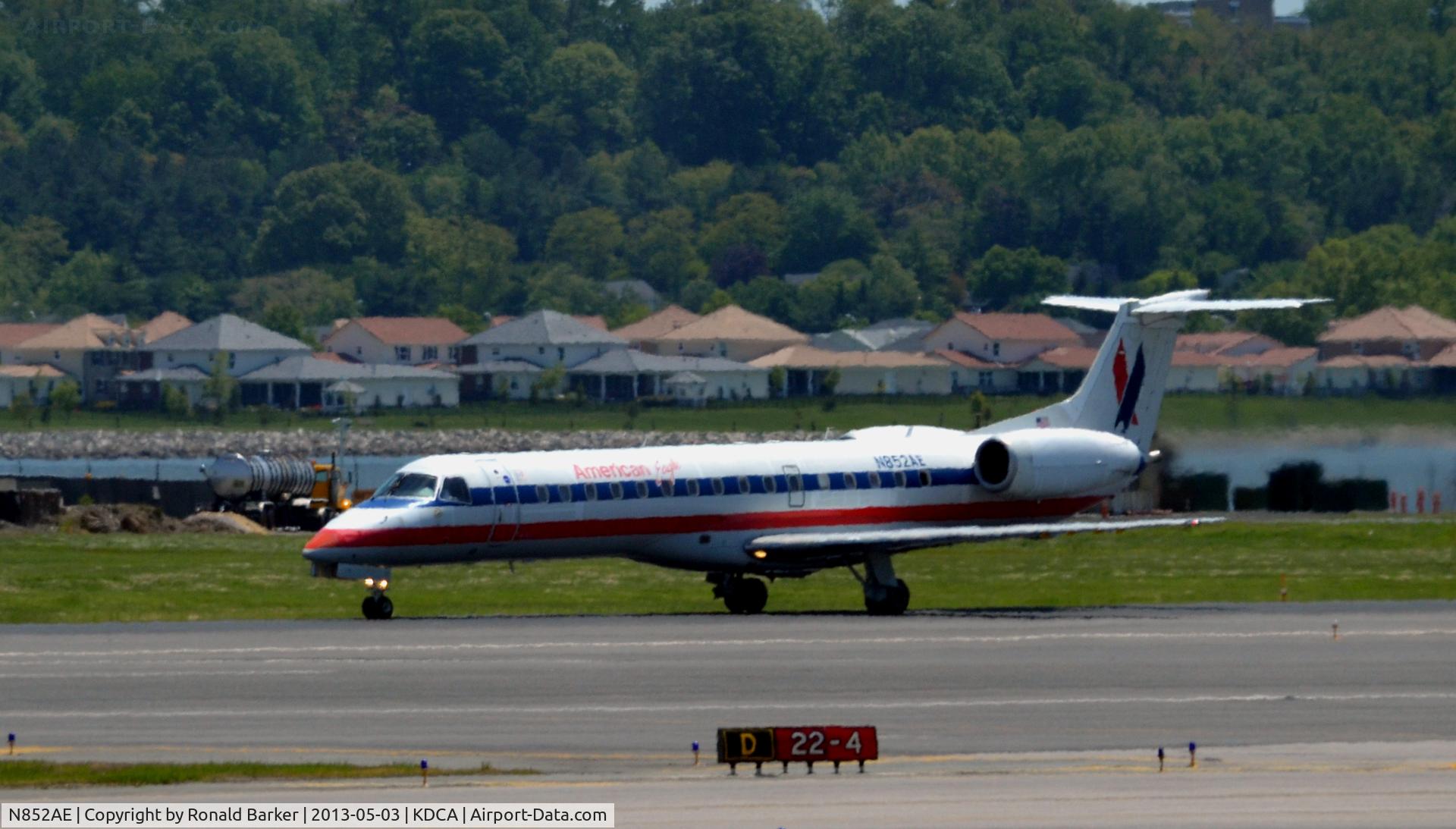 N852AE, 2003 Embraer ERJ-140LR (EMB-135KL) C/N 145736, Takeoff DCA