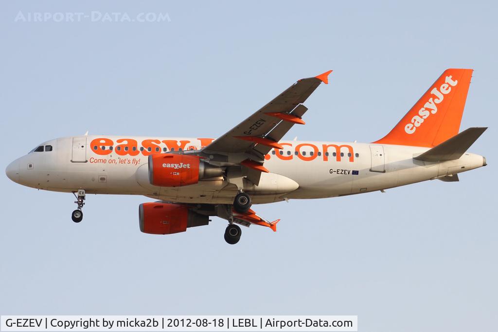 G-EZEV, 2004 Airbus A319-111 C/N 2289, Landing