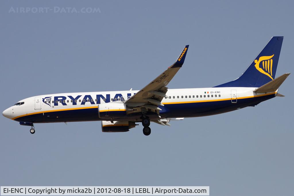 EI-ENC, 2010 Boeing 737-8AS C/N 34980, Landing