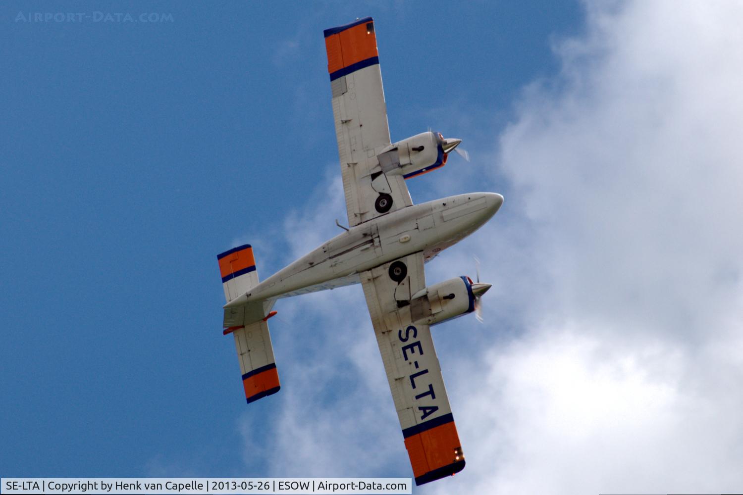 SE-LTA, 1979 Beech 76 Duchess C/N ME-196, Beech of the Scandinavian Aviation Academy turning over  Västerås Hässlö airport, Sweden.