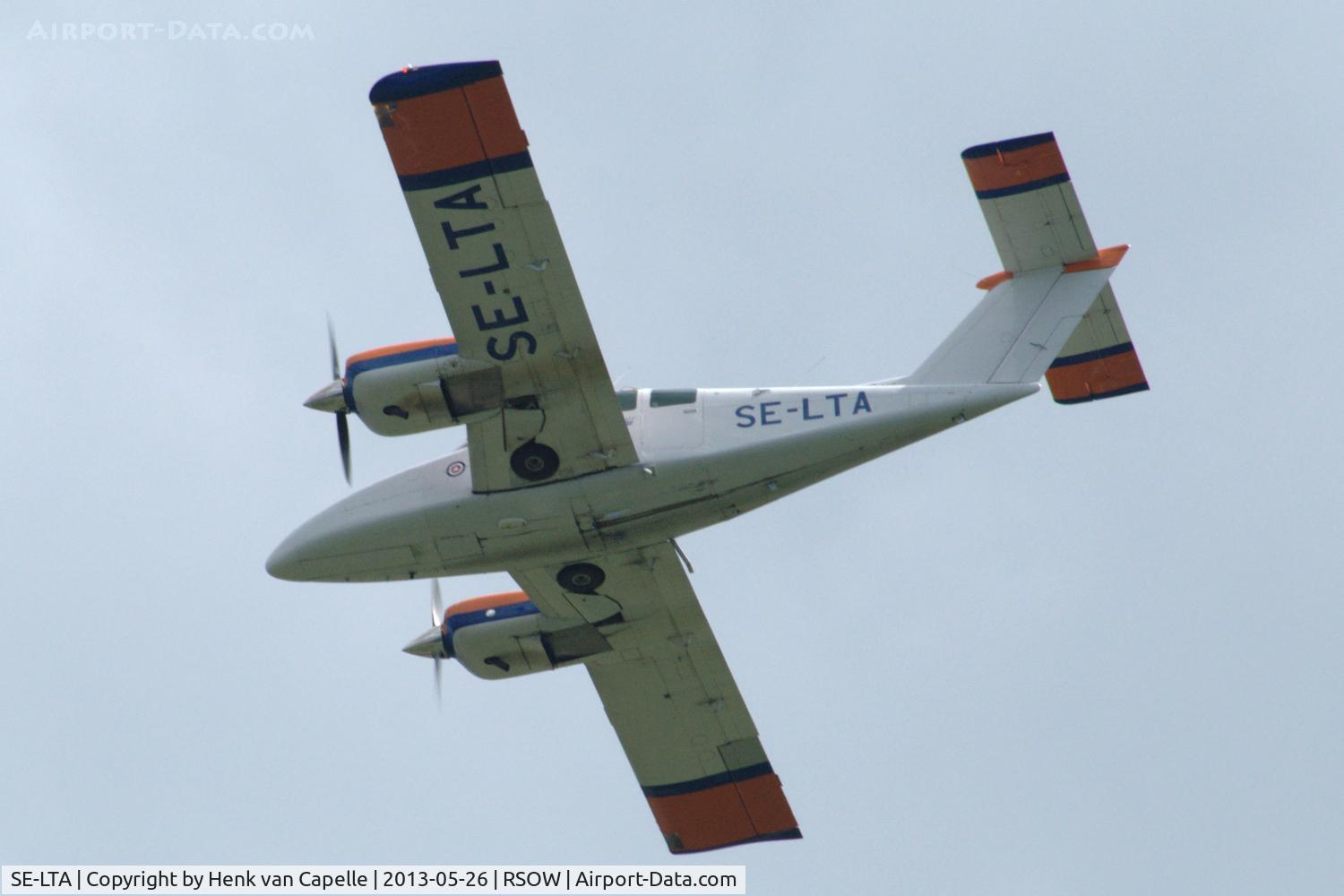 SE-LTA, 1979 Beech 76 Duchess C/N ME-196, Beech of the Scandinavian Aviation Academy flying  over Västerås Hässlö airport, Sweden.
