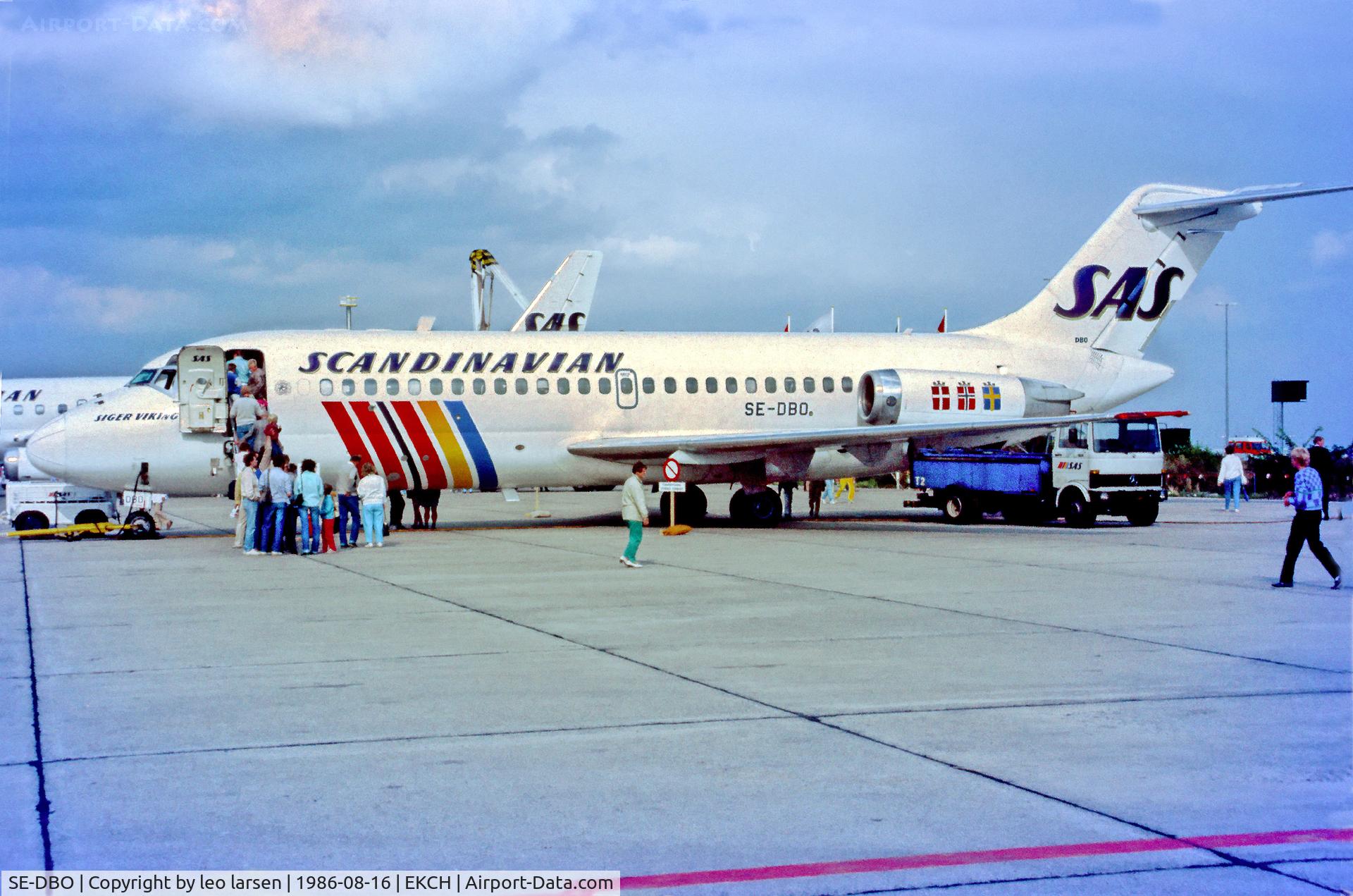 SE-DBO, 1969 Douglas DC-9-21 C/N 47361, Copenhagen 16.8.86