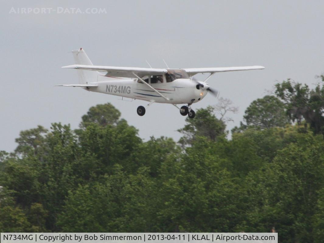 N734MG, 1977 Cessna 172N C/N 17268956, Arriving at Sun N Fun 2013 - Lakeland, FL