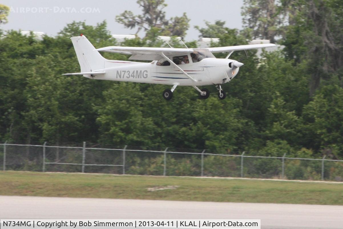 N734MG, 1977 Cessna 172N C/N 17268956, Arriving at Sun N Fun 2013 - Lakeland, FL