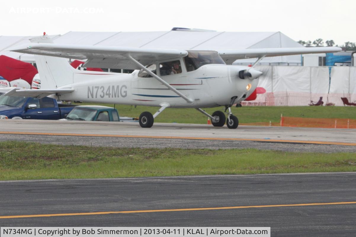 N734MG, 1977 Cessna 172N C/N 17268956, Arriving at Sun N Fun 2013 - Lakeland, FL
