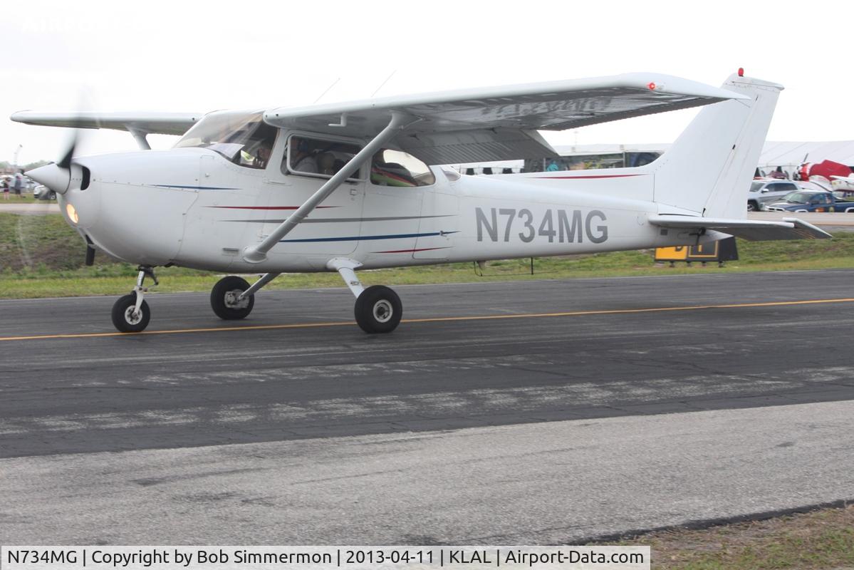 N734MG, 1977 Cessna 172N C/N 17268956, Arriving at Sun N Fun 2013 - Lakeland, FL