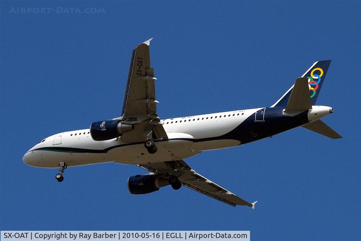 SX-OAT, 2010 Airbus A320-214 C/N 4190, Airbus A320-214 [4190] (Olympic Air) Home~G 16/05/2010. On approach 27R.