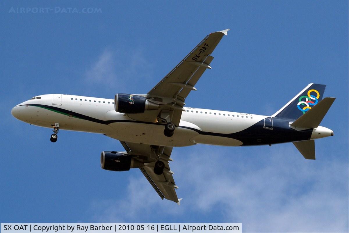 SX-OAT, 2010 Airbus A320-214 C/N 4190, Airbus A320-214 [4190] (Olympic Air) Home~G 16/05/2010. On approach 27R.